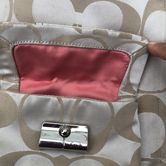 Coach Kristin Signature Sateen Hobo Bag Cream # 14904 - Picture 4 of 12